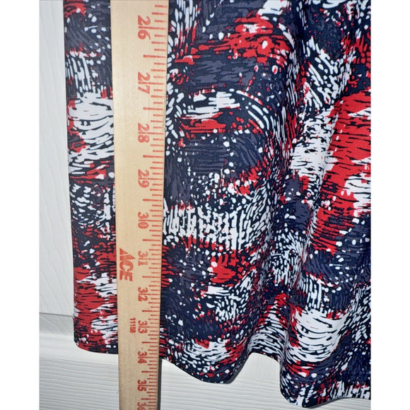 Columbia Omnifreeze Dress Small Red White Blue Waterbrush Cooling Performance - Picture 6 of 10